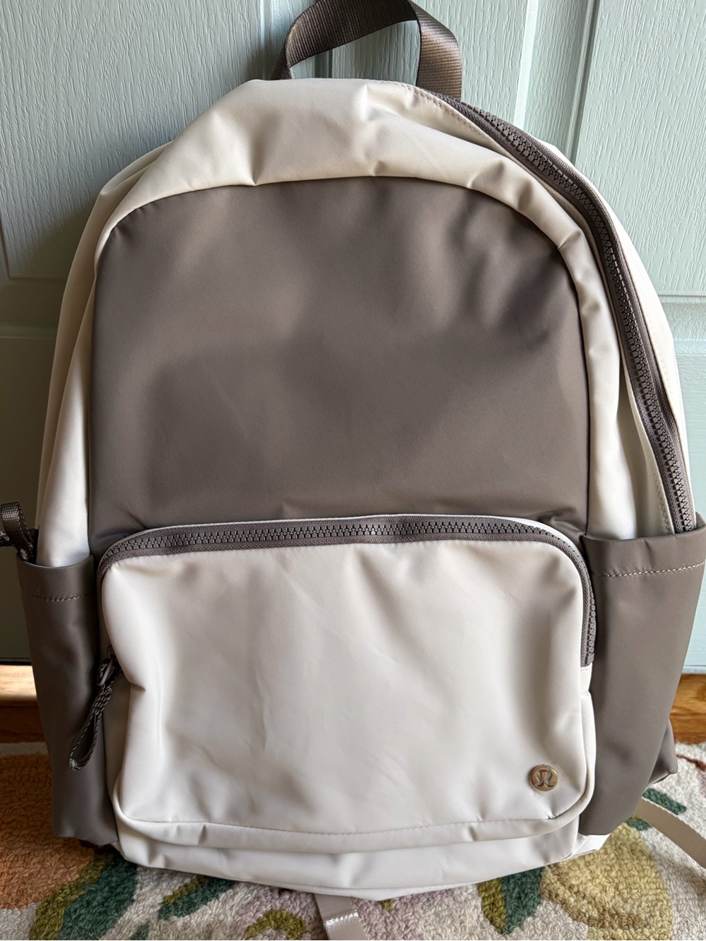 38. LULULEMON Cream + Grey Everywhere Backpack NEW